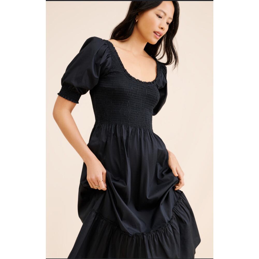NWT Hill House Louisa Nap Dress Size Small Size Black Milkmaid
